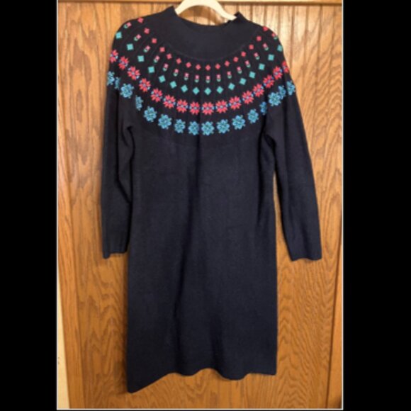 Talbots Plus Navy Sweater Dress Size X - Picture 1 of 5